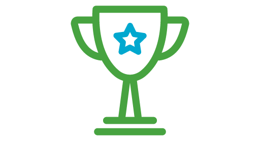 Trophy icon - top performing super fund